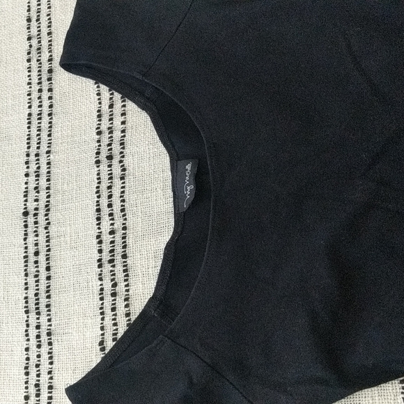 Babydoll Black Short-Sleeve Stretch Flare Dress - Picture 3 of 11